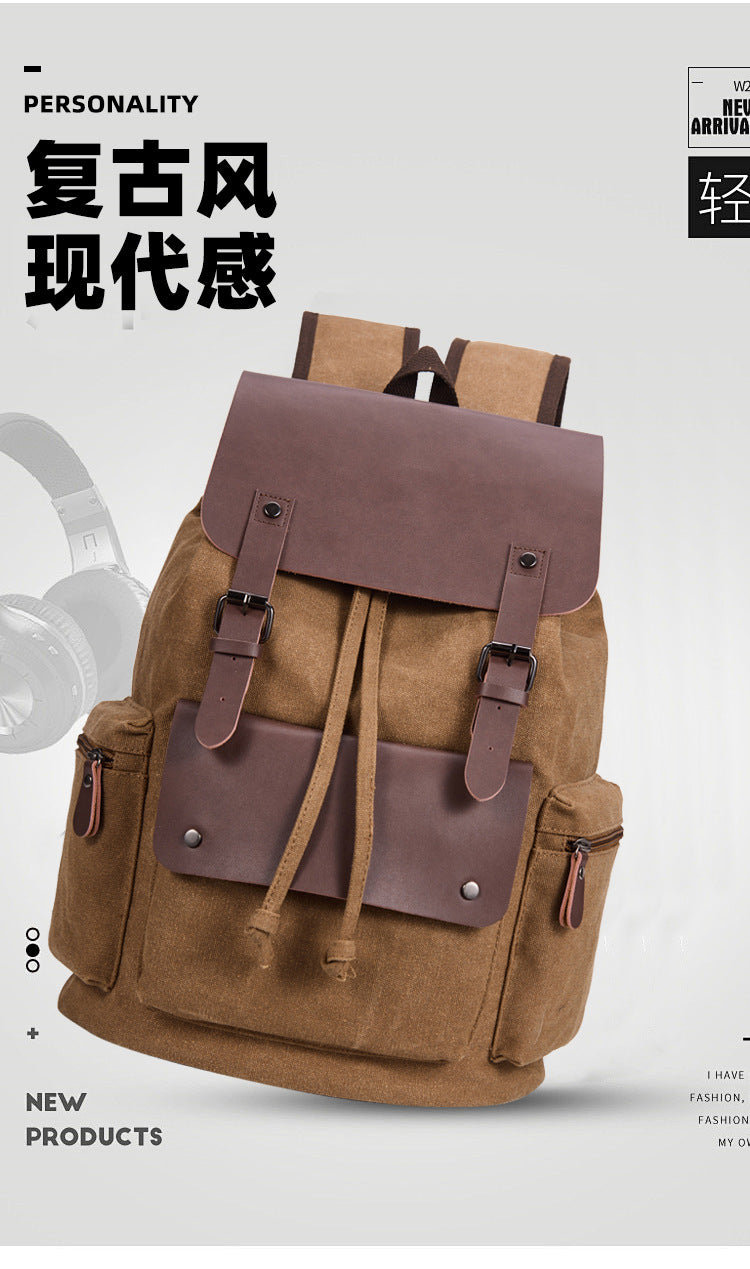 Canvas Tote Backpack, Computer Bag, Business Retro Style, Male College Style, Couple