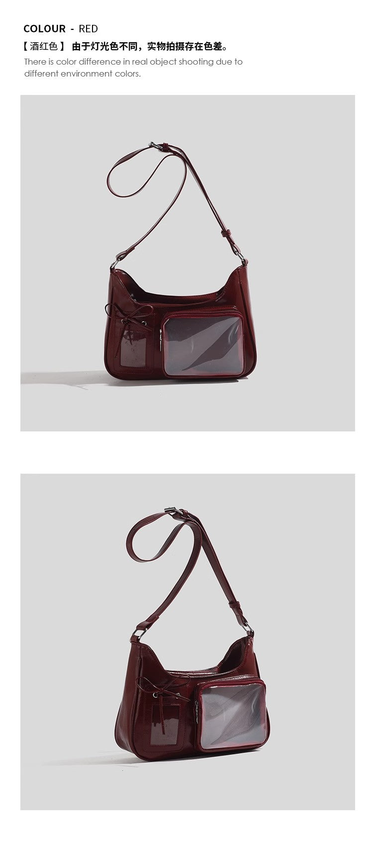 2025 New Japanese Pain Bag Single Shoulder Crossbody Bag Secondary Texte Small Food Daily Transparent Bag for Women