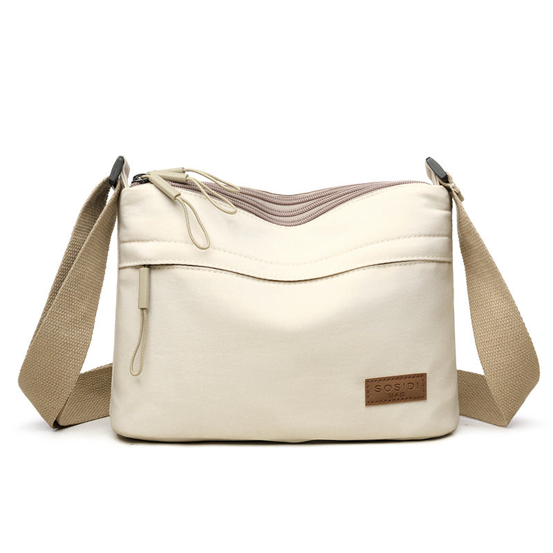 Casual Pure Color Nylon Cloth Bag for Women 2025 New Multifunctional Casual Waterproof Portable Fashion Shoulder Crossbody Bag