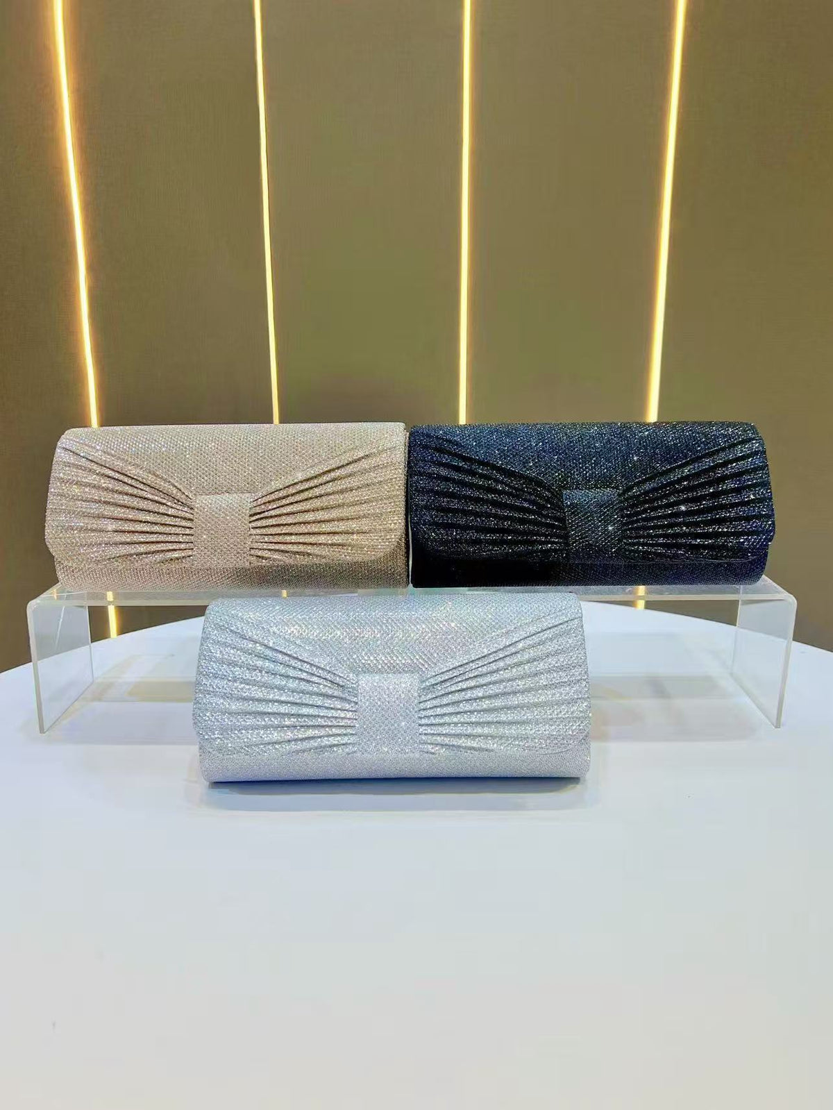 New Fashion Banquet Bag Shiny Clutch Bag Ladies Chain Crossbody Shoulder Mini Bag Celebrity Dress Cheongsam Bag