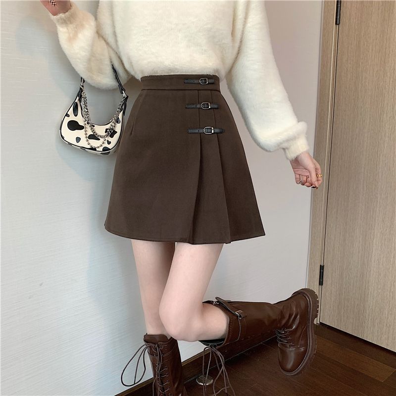 Pleated Skirt Summer Women's Asymmetrical Short Skirt Plus Size Fat Mm High Waist Hip Skirt Slimming Look Crotch-covering A-line Skirt
