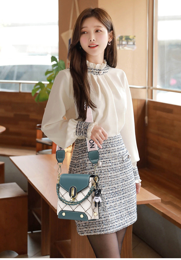 Summer Korean Style Simple Small Square Bag Fashionable Versatile Shoulder Crossbody Bag Trendy Mini Mobile Phone Bag Women's Bag Wholesale