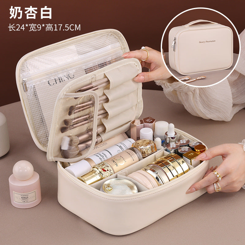 Cross-border New Products Split Cosmetic Bag Large Capacity Advanced Sense Multifunctional Cosmetic Storage Bag Niche Design