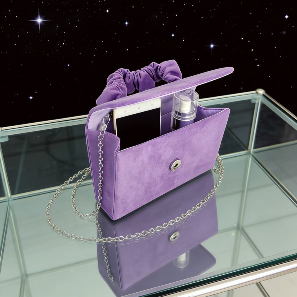 2025 Niche Cross-Border Velvet Bag, Elegant Mini Hair Tie Handbag, Elegant and Versatile One-Shoulder Cross-Body Bag