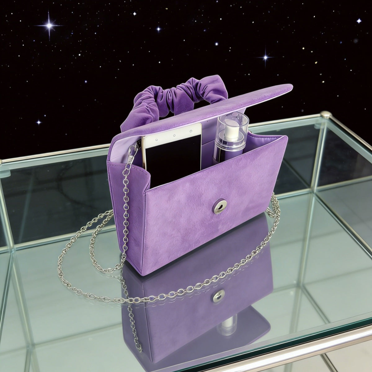 2025 Niche Cross-Border Velvet Bag, Elegant Mini Hair Tie Handbag, Elegant and Versatile One-Shoulder Cross-Body Bag