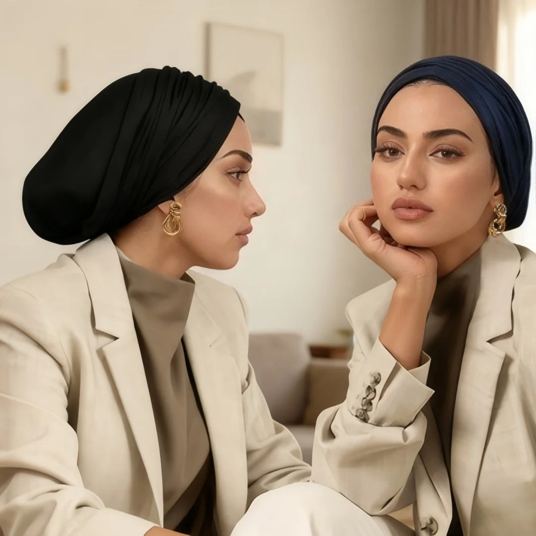 1Pc Islamic Muslim Tie Solid Color Headscarf, Ethnic Retro Style Headscarf, Adjustable Elasticity, Suitable for All Seasons