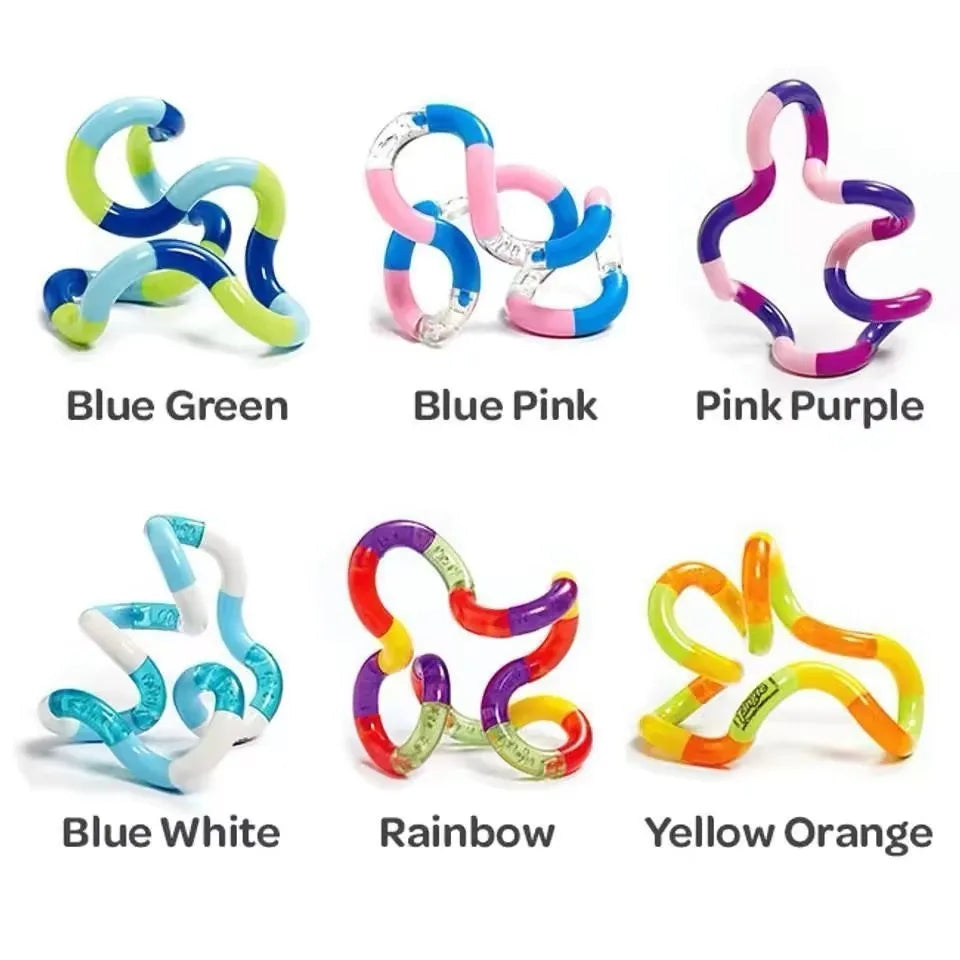 2/5PCS Sensory Fidget Toys Twist Loop Rope for Stress Relief Music Rhythm Anxiety Relief Toys for Adults Kids ADHD Tool