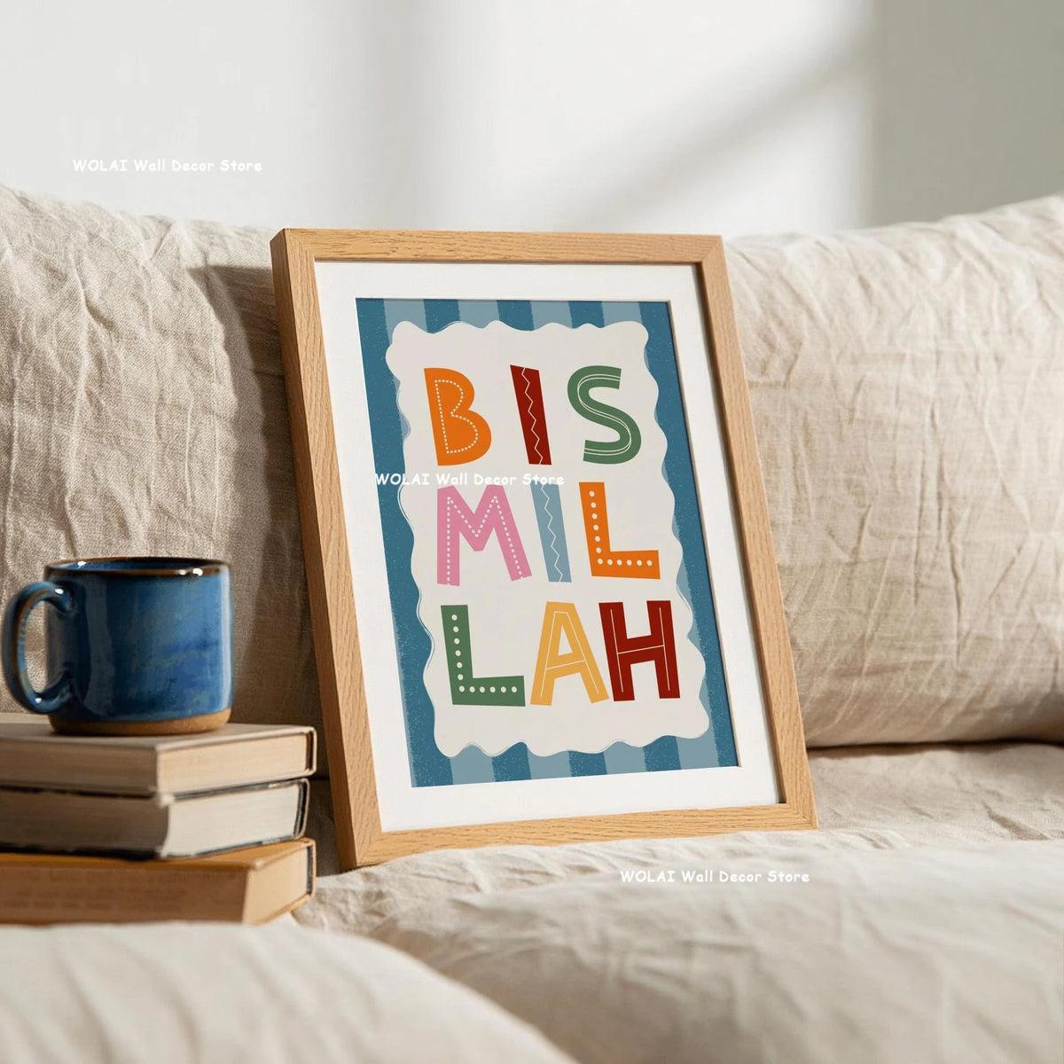 Islamic Card Mosque Architecture Canvas Poster Muslim Bohemian Animal Nursery Wall Art Print Pictures for Children's Home Decor