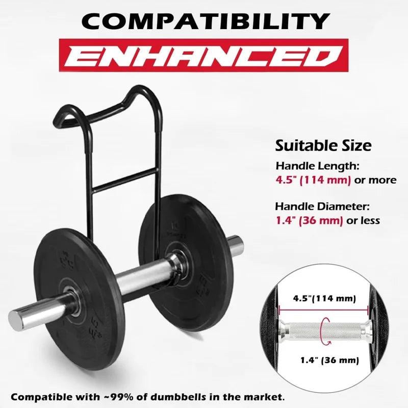2-Pack Dumbbell Spotter Hooks, 250 lbs Load Capacity Heavy Duty Dumbbell Hooks for Dumbbell Bench Press, Chest & Shoulder Workou