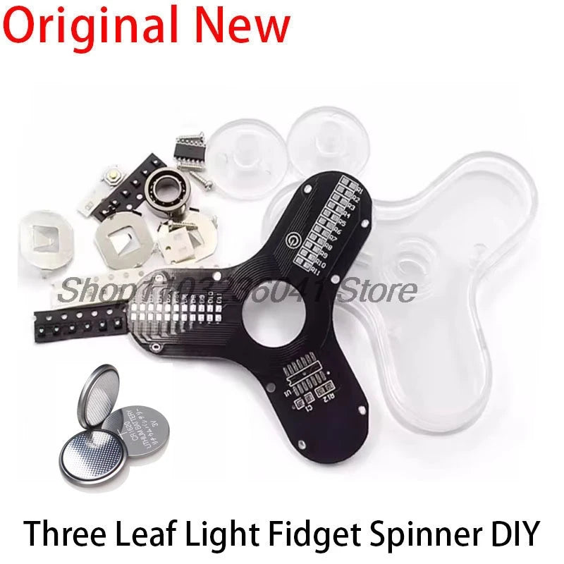 DIY Fidget Top Kit Fingertip Gyros with LED Light DIY Soldering Project Practice Solder Assembly DIY Electronic Kit