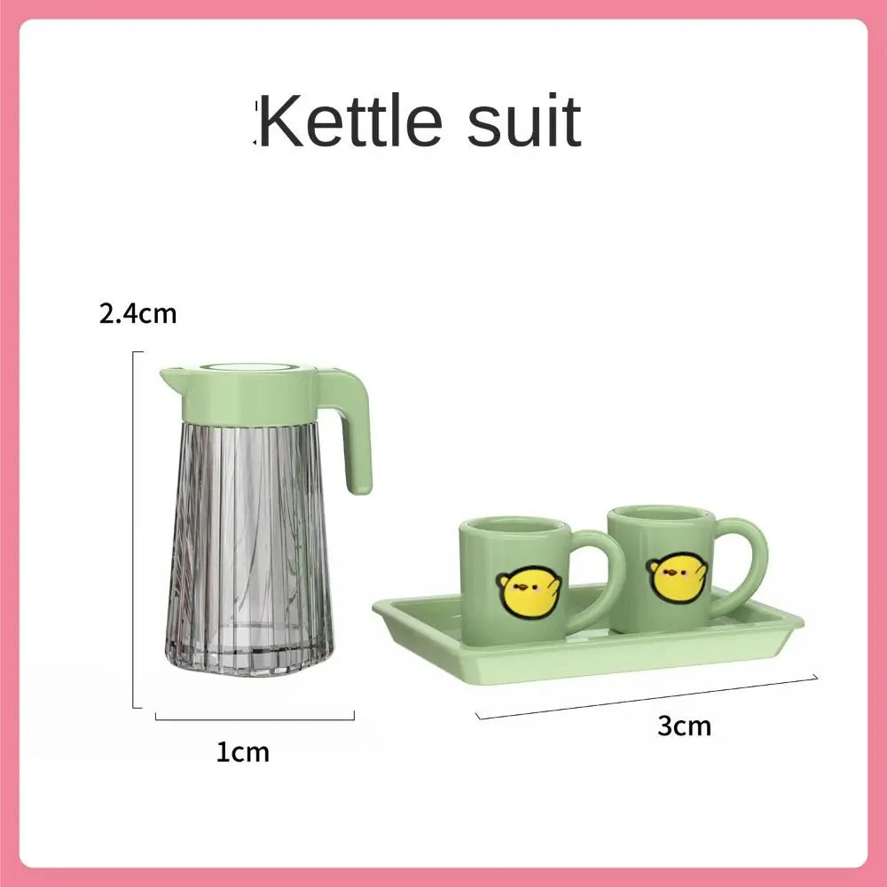 1:12 Dollhouse Miniature Furniture Accessories ABS Sofa Floor Lamp Shelf Kettle Doll House Bedroom Kitchen Furniture Model