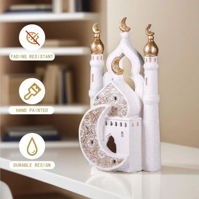 Islamic Ramadans Home Decors Resin Ornament for Eid Celebration Cultural Accessory Living Room Decoration Y5GB