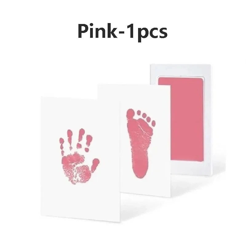 2 Set Baby Handprint Footprints Ink Pads Safe Non-toxic No-Touch Skin Inkless Inkpad Kits Pet Cat Dog Paw Prints Souvenirs Gifts