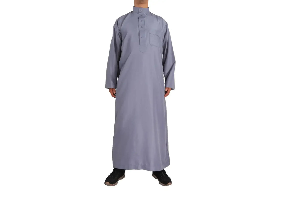 Islamic Clothing Men Solid Long Sleeve Loose Muslim Male Saudi Arabia Pakistan Kurta Muslim Costumes Muslim Dress Kaftan Thobe