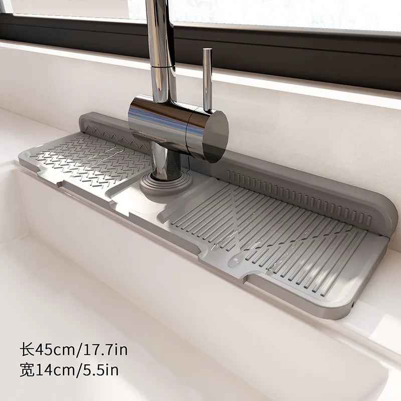 Kitchen Tools Silicone Faucet Drain Pad Slope Drain Pad Storage Pad Foldable Wash Table Waterproof Pad