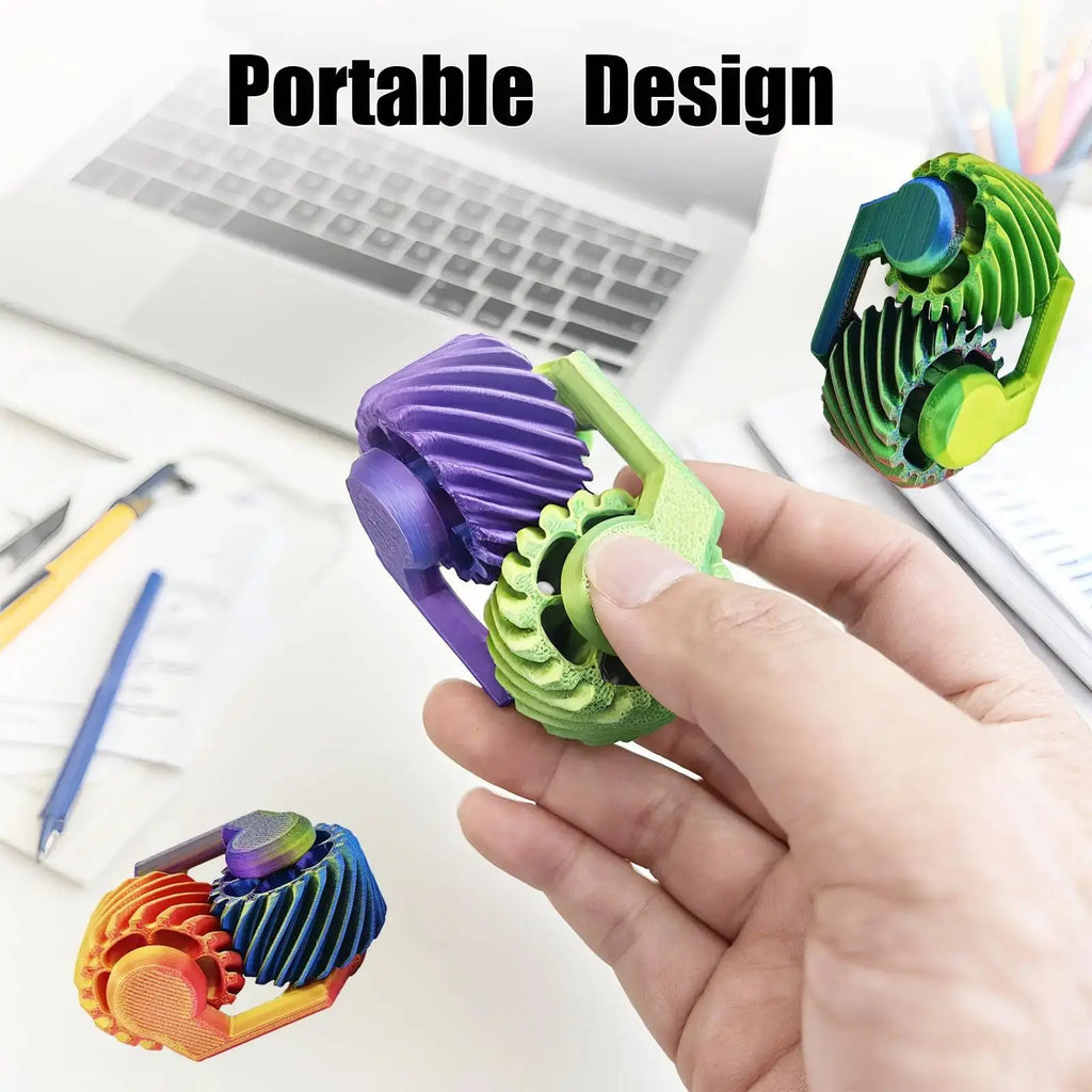 Popular Fidget 3D Printed Fingertip Gear Mini Gyroscope Stress Relief Decompression Toy For Adults Teens Kids Party Favor Gifts
