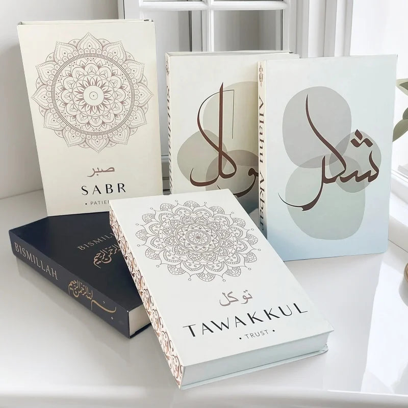 Islamic Decorative Books Kaaba Mosque Luxury Fake Book Storage Box Interior Decoration Coffee Table Bedroom Ornaments Room Decor
