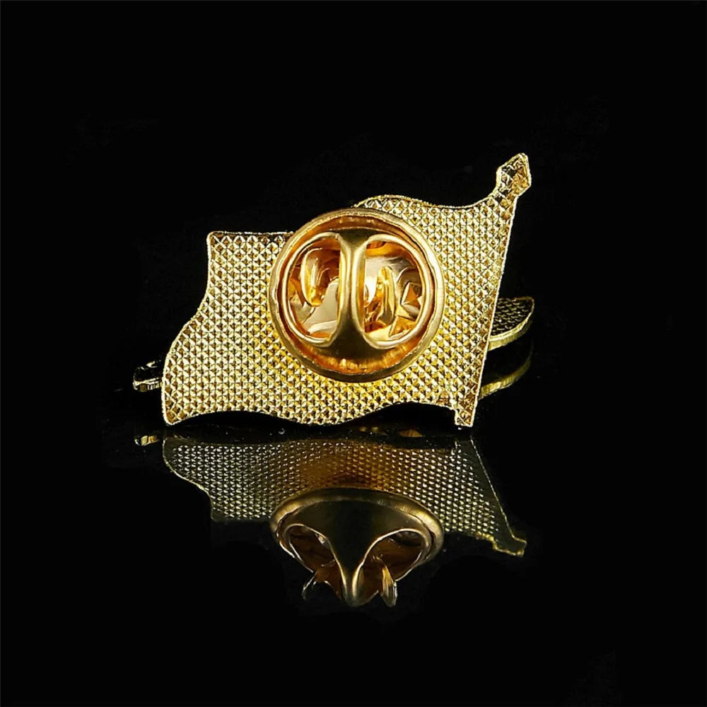 Iran Islamic Shia Persian Empire Allah Akbar Iran Gold Plated Collectible Flag Lapel Pins
