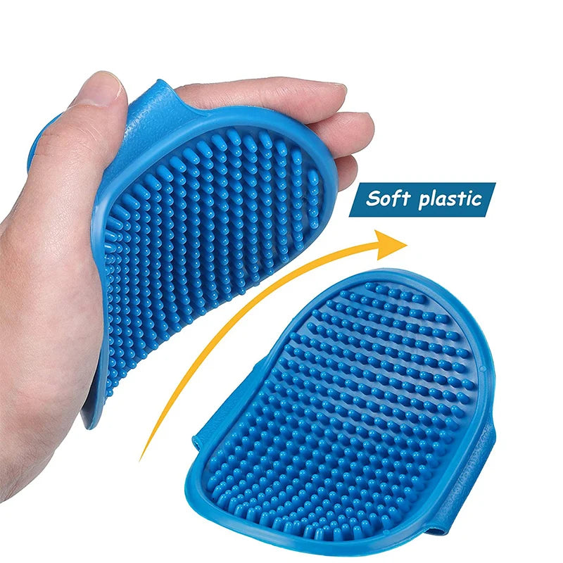 4Pcs Rabbit Grooming Kit with Tear Stain Remover Combs Pet Nail Clipper Double-Sided Shampoo Bath Brush Hamster Rabbit Supplies