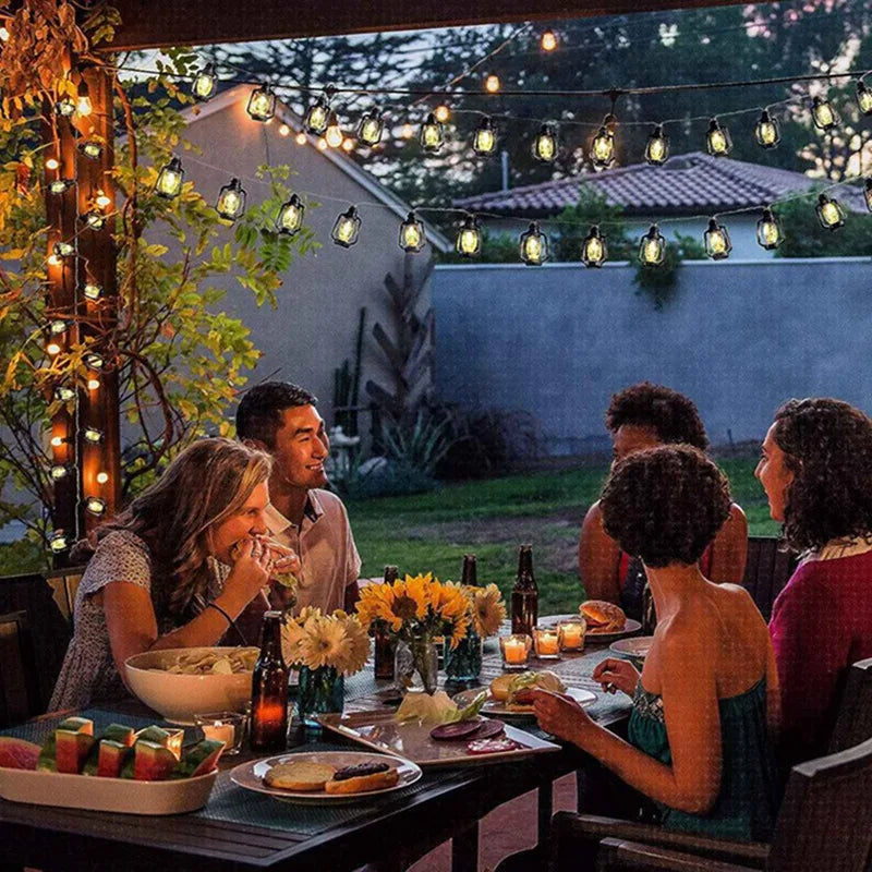 1Pack Battery Powered Lantern String Lights LED Kerosene Bottle RAMADAM String Light For Garden Wedding Holiday Party Decoration