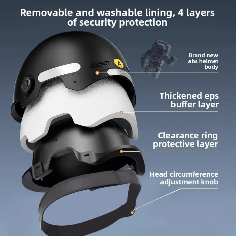 2025 E-Bike Motorcycle Half Helmet - Universal for Men Women