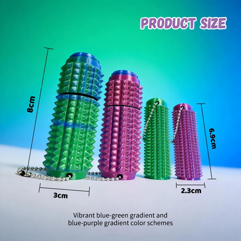 Spiky Gradient Rotating Fidget Stick Tactile Stress Relief Gadget Portable Pocket Adult Anti-Anxiety EDC Relax Holiday Gift