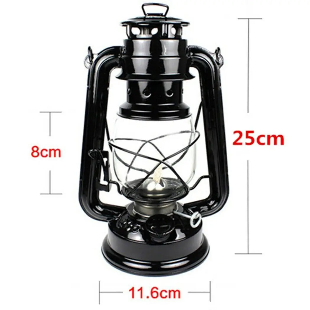 1PC Retro Lantern Home Table Decoration Lamp Outdoor Picnic Hand-Held Lights Metal Hurricane Oil for Dinner Decoration Lamps