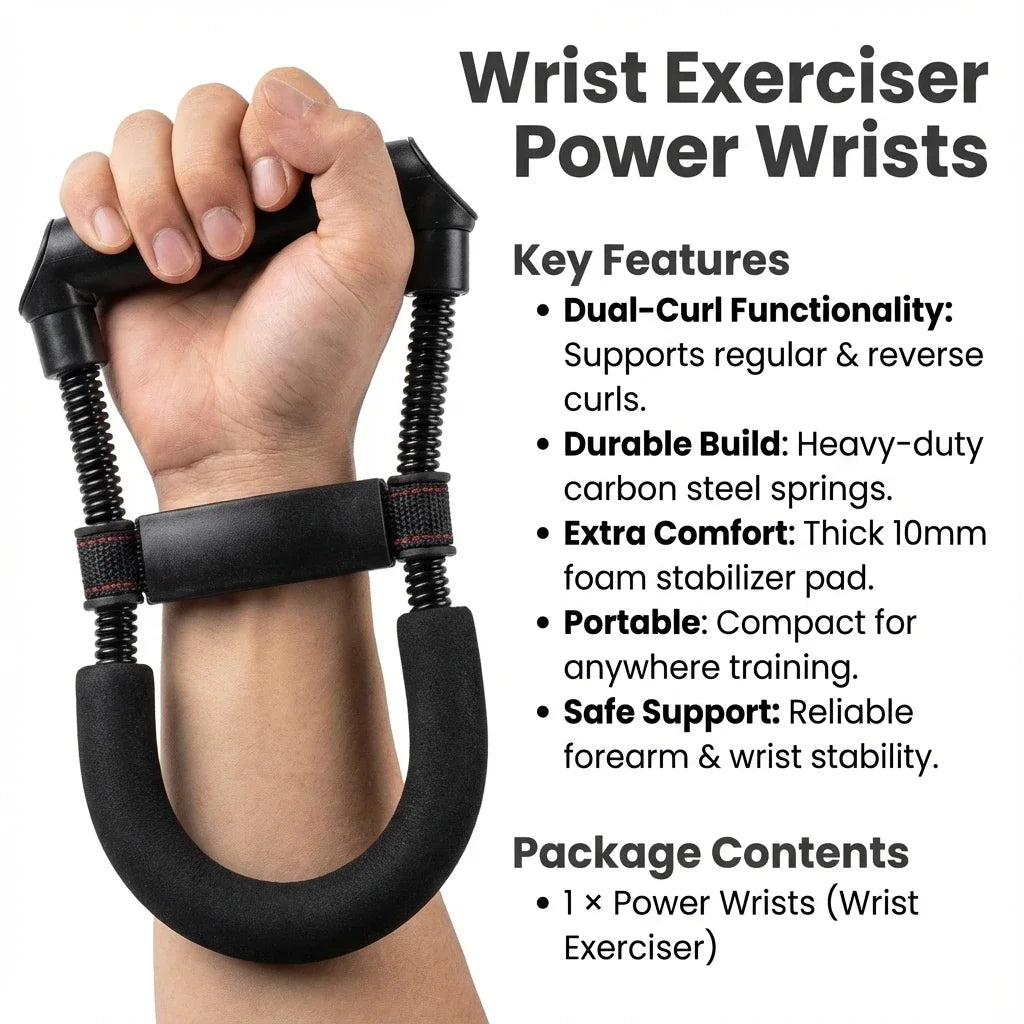 HTMCK Verstellbarer Handgrifftrainer, Tragbarer Unterarm- und Handgelenktrainer, Perfektes Krafttrainingsgerät für Heim- und Fitnessstudio-Workouts