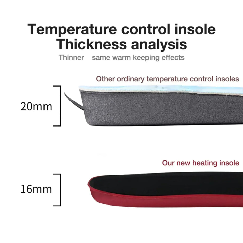 Remote Control Rechargeable Heating Insoles 2100Mah Winter Warm Foot Warmer Can Cut Shoes Pad for Camping Skiing Outdoor