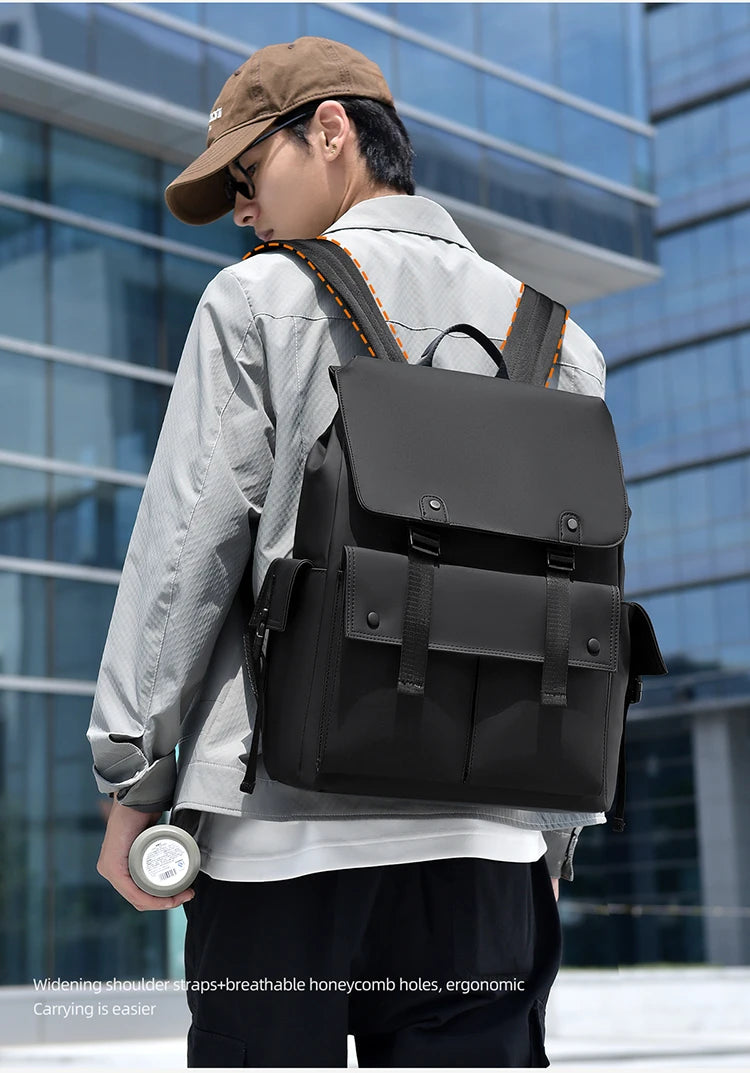 Leichter 15,6-Zoll-Laptop-Rucksack, wasserdicht, multifunktional, Reise-, Wander-, Schulrucksack, Mochila für Herren, Business, mit mehreren Taschen
