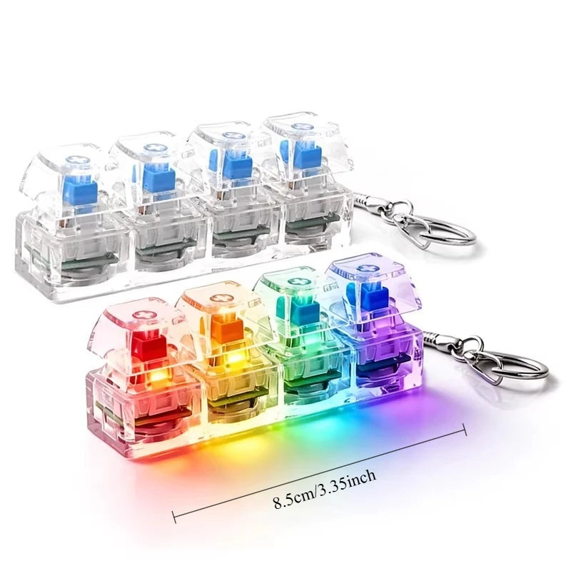Popular Fidget Keyboard Pop It, Transparent Button Toy Spinning Top Style, Party Gift, Stress Relief for Adults Office Use