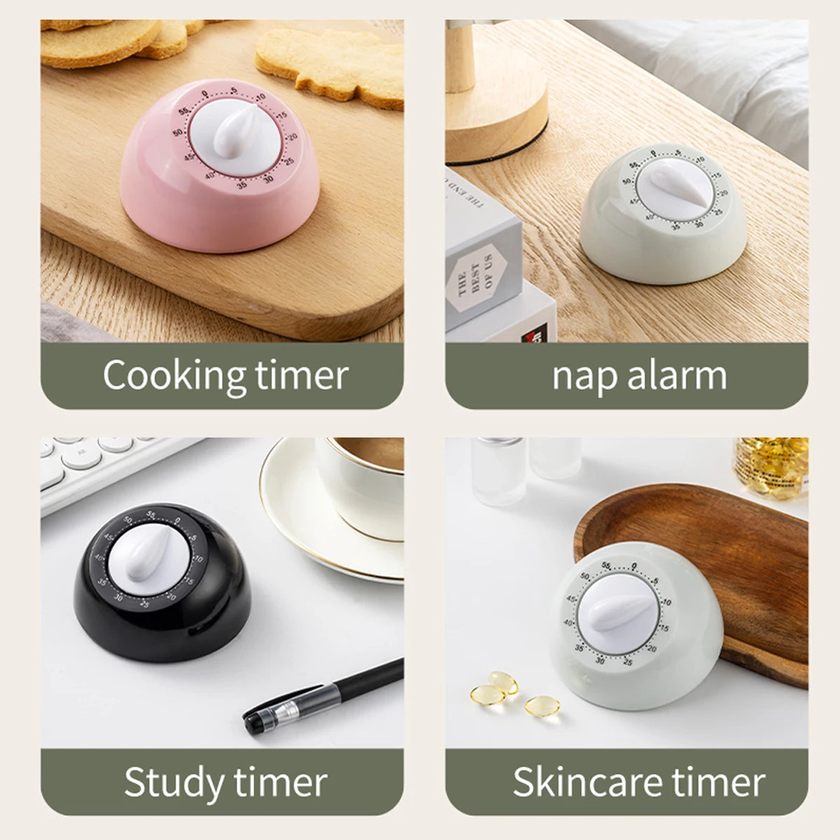 Kitchen timer mechanical reminder time management alarm self-discipline tool timer household clock countdown