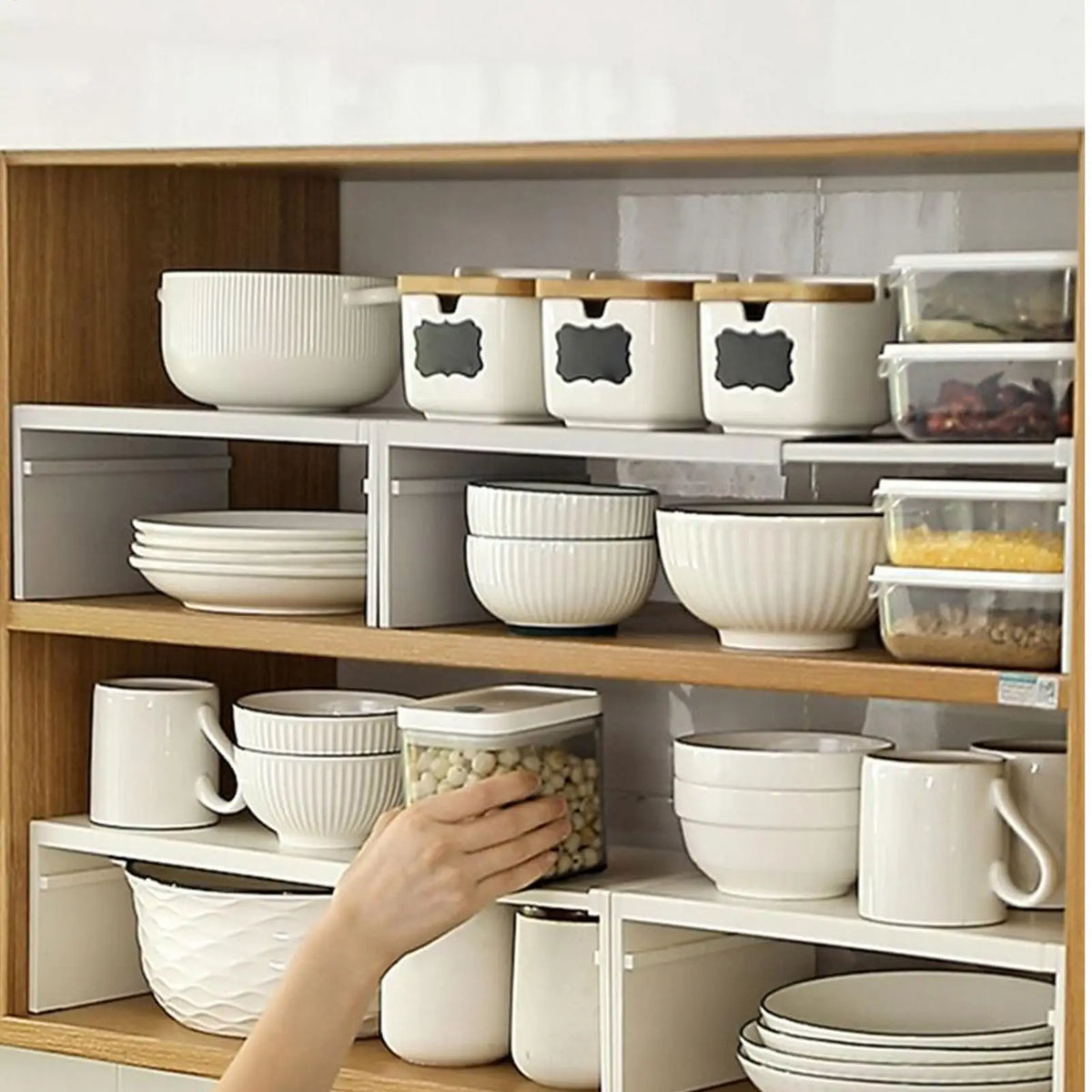 Kitchen Cupboard Organizer Retractable Cabinet Shelf Seasoning Bottle Spices Rack Dish Shelf Kitchen Accessories Storage Rack