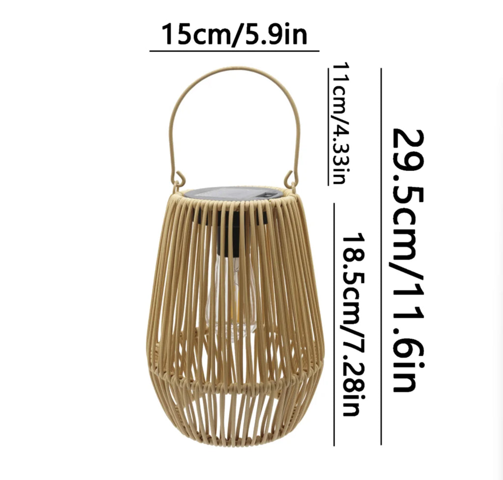 Outdoor Solar Lights Handwoven Solar Tungsten Filament Lanterns Designed For Garden Courtyard Villa Landscape Lighting