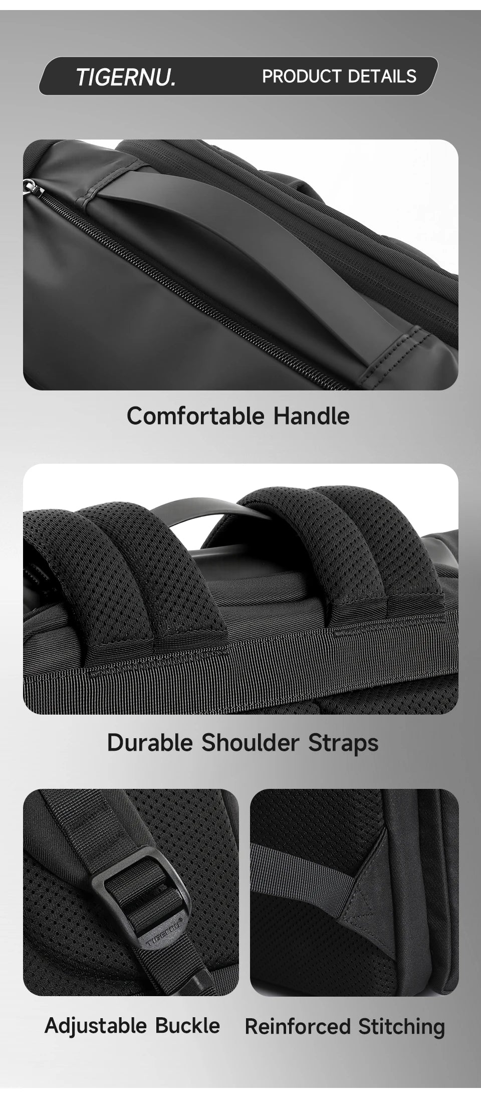 Tigernu Reiserucksack für Herren, TPU, wasserdicht, Rucksack für Herren, erweiterbar, Herrenrucksack, Business-Taschen, Schulrucksack