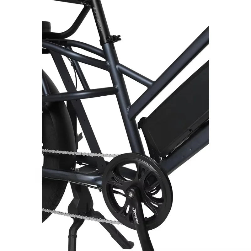 Smart controller electric cargo bike with front and rear disc brakes and fenders, 48v 10Ah lithium battery, 250W rear hub motor