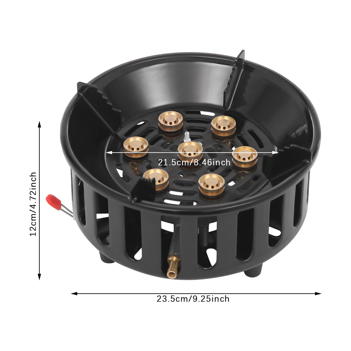 21000W Portable Butane Camping Stove Outdoor Burner with 2 Adapters Gas Stove Propane Portable Stove for Outdoor Frying Boiling