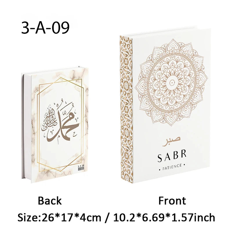 Islamic Decorative Books Kaaba Mosque Luxury Fake Book Storage Box Interior Decoration Coffee Table Bedroom Ornaments Room Decor