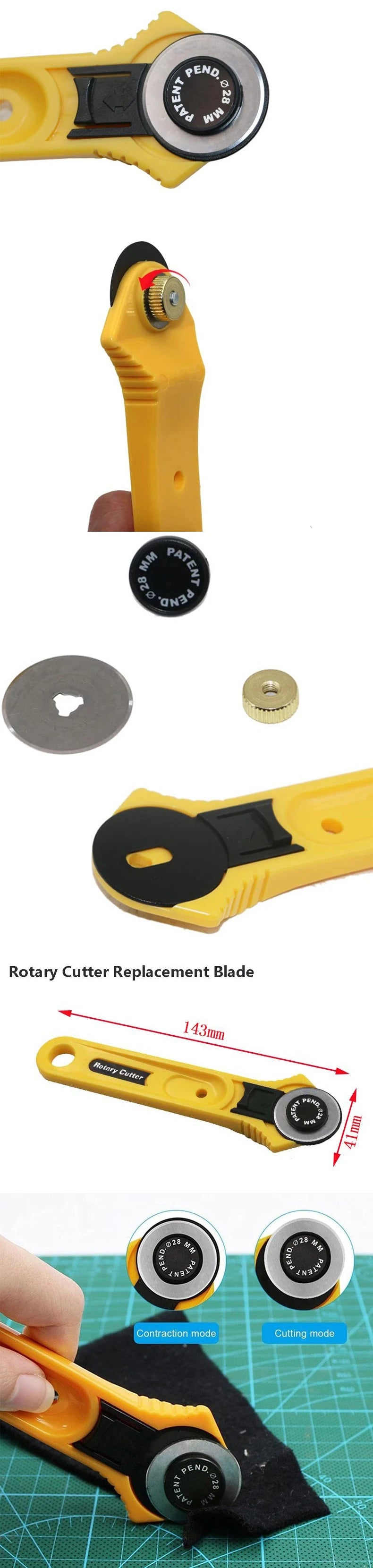 28/45mm Rotary Fabric Cutter For Fabric Card Paper Sewing Quilting Roller Fabric Cut Tailor Scissors Tool Dress Clothes Making