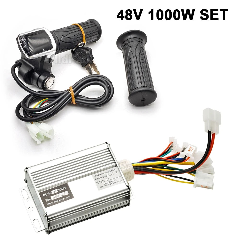 24V 36V 48V 250W 350W 500W 1000W Electric Bike Accessories Motor Brushed Controller Throttle Twist Grip with Reflective Stickers
