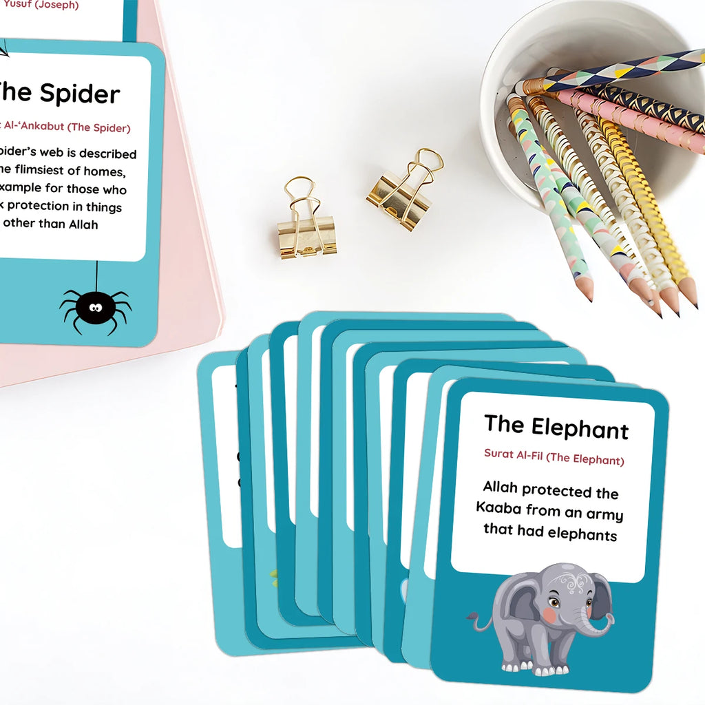 31pcs Islamic Animal Flashcards For Discover Quran Creatures,Arabic Language Learning Materials,For Ramadan Gift,Muslim Learning