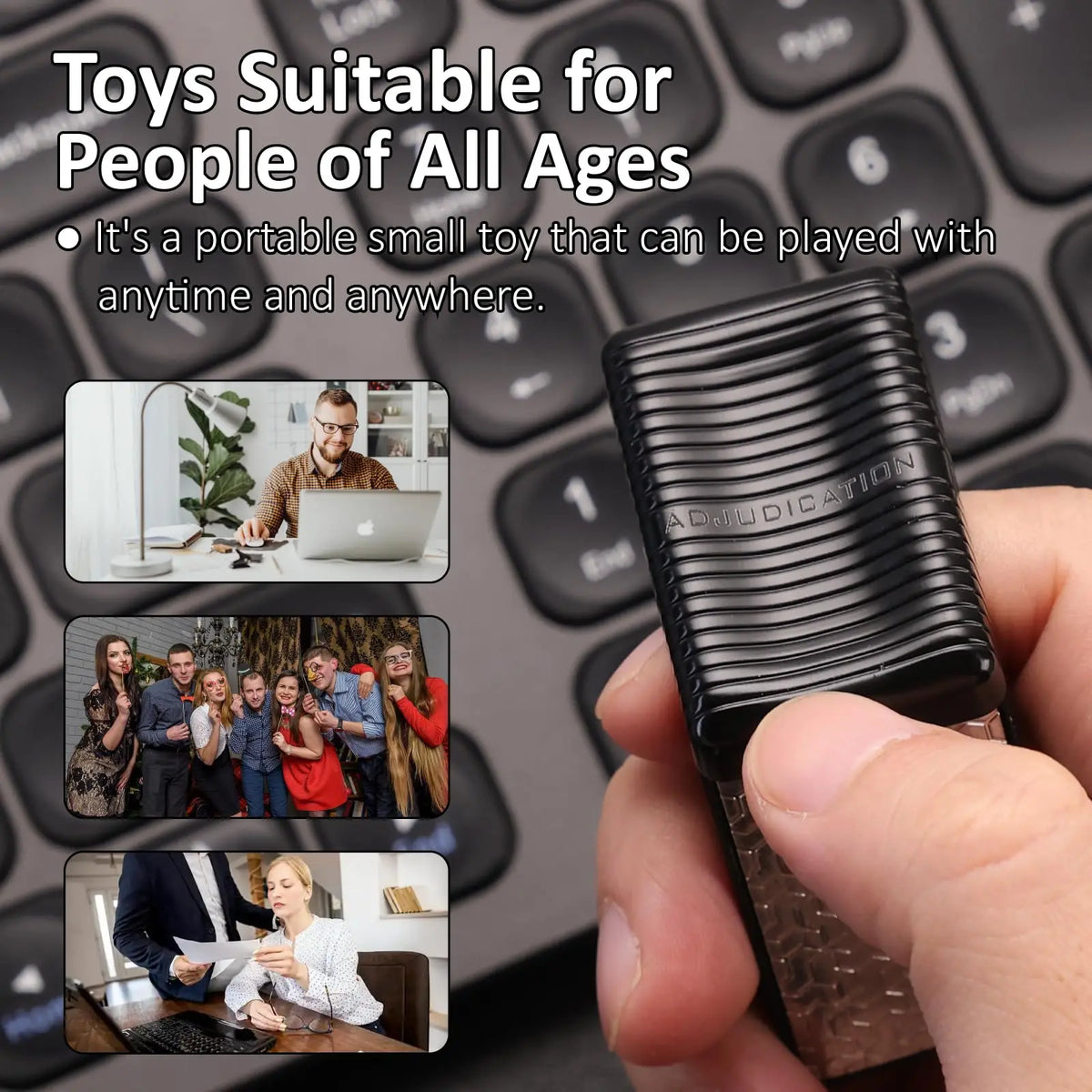 Fidget Toys Adults, Fidget Slider Magnetic Fidget Slider, Adult Fidgets for Anxiety and Stress, with a Unique Tuning Fork Effect