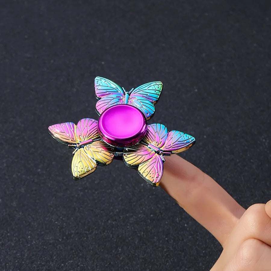 Butterfly Fidget Spinner Toy for Kids – Durable Metal Sensory Finger Spinner for Party Favor, Birthday Gift