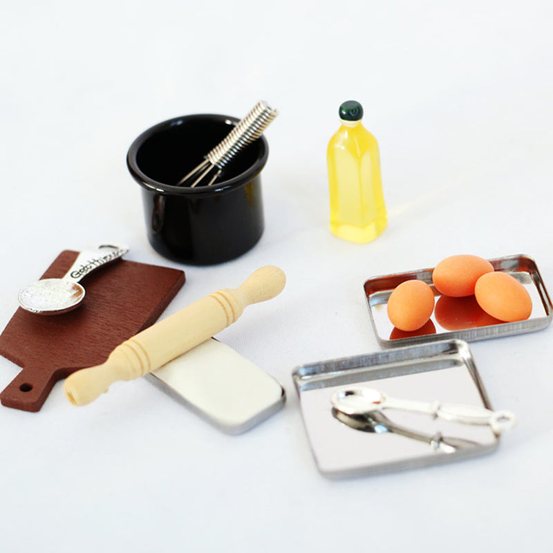 1set Dollhouse Miniature Kitchen Cooking Baking Model DIY Doll Furniture Accessories
