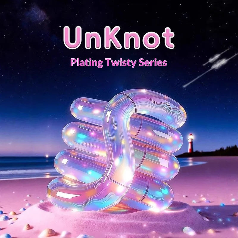 Unknot Electroplated Tangle Fidget Toy Temperature Sensitive Color Changing Luminous Stress Relief Focus Aid For Adults Office
