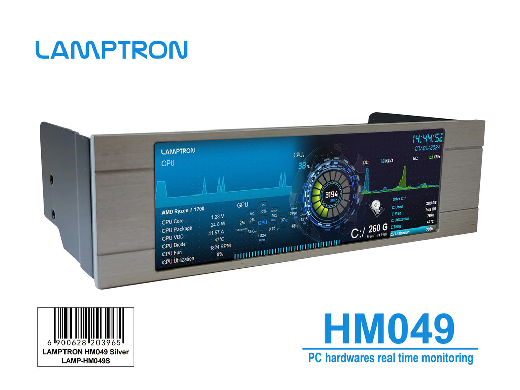 Lamptron HM049 Echtzeit-Überwachungshardware für PC - Systemüberwachungstool