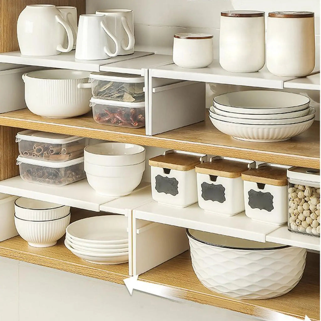 Kitchen Cupboard Organizer Retractable Cabinet Shelf Seasoning Bottle Spices Rack Dish Shelf Kitchen Accessories Storage Rack