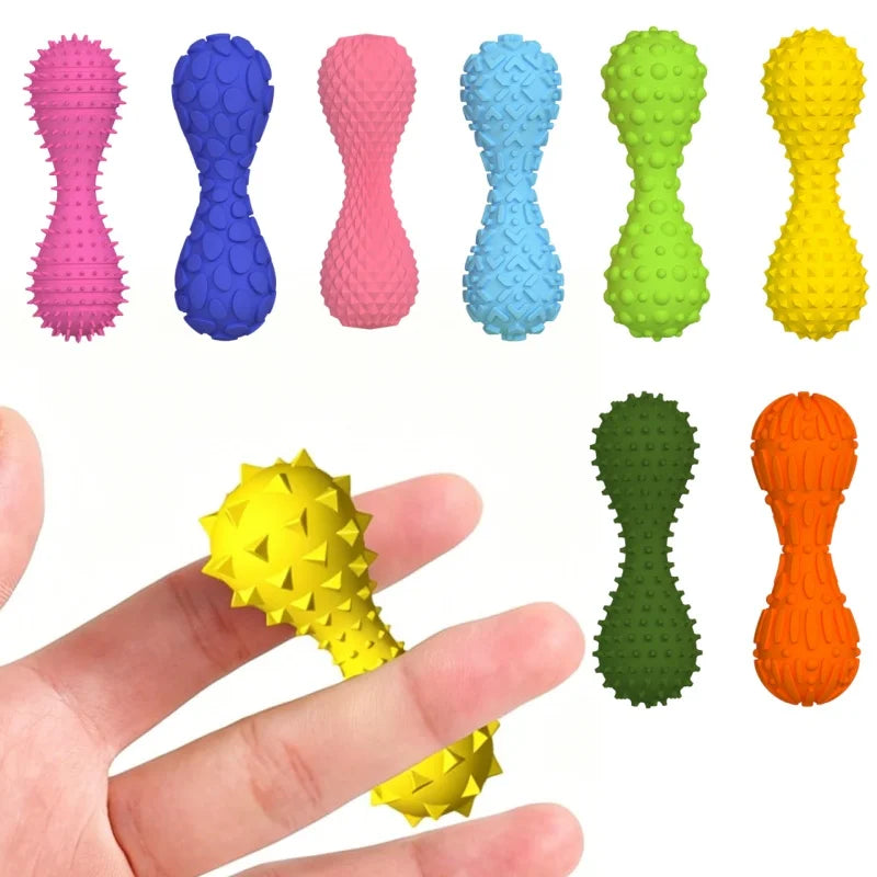 Fidget Texture Sensory Stone Fingertip Massage Dumbbells Stress Relief Gyroscope Muscle Training Desk Toy for Adults Office Gift