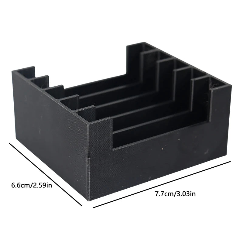 Festplattenaufbewahrungsbox 3,5-Zoll Mechanische Festplattenaufbewahrungsbox 3D-Gedrucktes Schwarzes Aufbewahrungsregal Organizer Wohnwagen-Zubehör