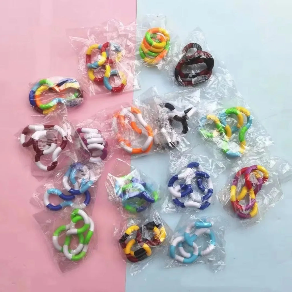 2/5PCS Sensory Fidget Toys Twist Loop Rope for Stress Relief Music Rhythm Anxiety Relief Toys for Adults Kids ADHD Tool